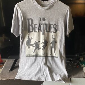 The Beatles Heather Gray Logo Tee